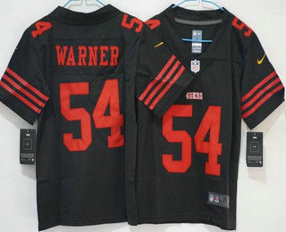 Women's San Francisco 49ers #54 Fred Warner Limited Black Vapor Jersey