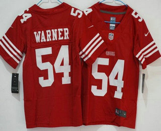 Women's San Francisco 49ers #54 Fred Warner Limited Red Vapor Jersey