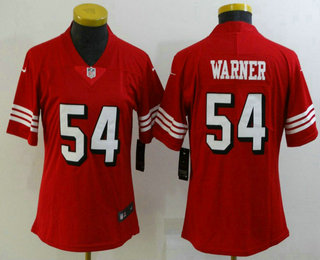 Women's San Francisco 49ers #54 Fred Warner New 2021 Color Rush Vapor Untouchable Limited Jersey