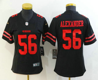 Women's San Francisco 49ers #56 Kwon Alexander Black 2017 Vapor Untouchable Stitched NFL Nike Limited Jersey