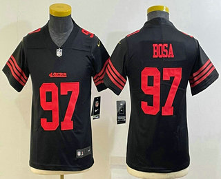 Women's San Francisco 49ers #97 Nick Bosa 2022 Black Vapor Untouchable Stitched Limited Jersey