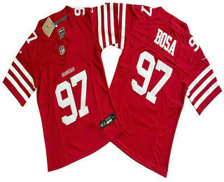 Women's San Francisco 49ers #97 Nick Bosa Red Limited FUSE Vapor Jersey