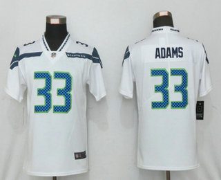 Women's Seattle Seahawks #33 Jamal Adams White 2020 Vapor Untouchable Stitched NFL Nike Limited Jersey