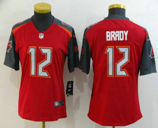 Women's Tampa Bay Buccaneers #12 Tom Brady Red 2020 Vapor Untouchable Stitched NFL Nike Limited Jersey