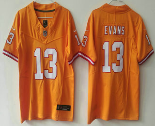 Women's Tampa Bay Buccaneers #13 Mike Evans Orange 2023 FUSE Vapor Limited Stitched Jersey