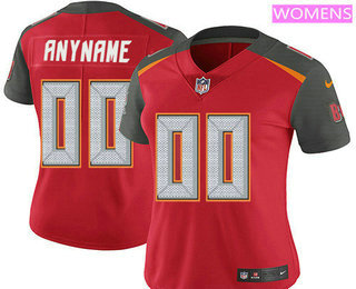 Women's Tampa Bay Buccaneers Custom Vapor Untouchable Red Team Color NFL Nike Limited Jersey