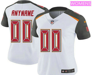 Women's Tampa Bay Buccaneers Custom Vapor Untouchable White Road NFL Nike Limited Jersey