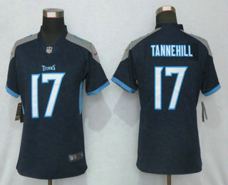 Women's Tennessee Titans #17 Ryan Tannehill Nike Navy Blue New 2018 Vapor Untouchable Limited Jersey