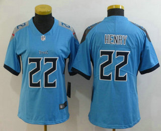 Women's Tennessee Titans #22 Derrick Henry Nike Light Blue New 2018 Vapor Untouchable Limited Jersey