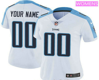 Women's Tennessee Titans Custom Vapor Untouchable White Road NFL Nike Limited Jersey