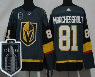 Women's Vegas Golden Knights #81 Jonathan Marchessault Gray 2023 Stanley Cup Final Authentic Jersey