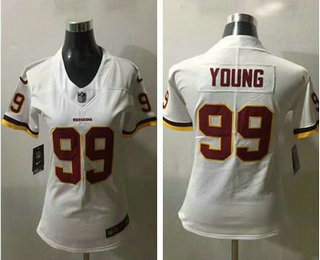 Women's Washington Redskins #99 Chase Young White 2020 NEW Vapor Untouchable Stitched NFL Nike Limited Jersey