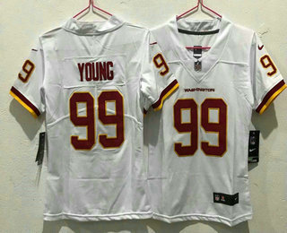 Women's Washington Redskins #99 Chase Young White NEW 2020 Vapor Untouchable Stitched NFL Nike Limited Jersey