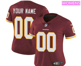 Women's Washington Redskins Custom Vapor Untouchable Burgundy Red Team Color NFL Nike Limited Jersey