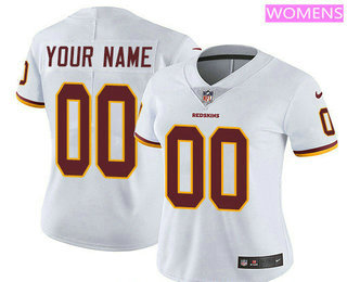 Women's Washington Redskins Custom Vapor Untouchable White Road NFL Nike Limited Jersey