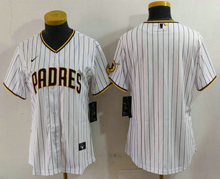 Women'ss San Diego Padres Blank White Cool Base Stitched Jersey