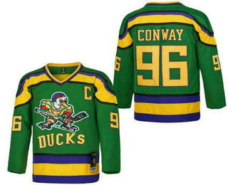 Youth Anaheim Ducks #96 Charlie Conway Green Hockey Jersey