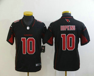 Youth Arizona Cardinals #10 DeAndre Hopkins Black 2020 Color Rush Stitched NFL Nike Limited Jersey