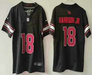 Youth Arizona Cardinals #18 Marvin Harrison Jr Limited Black FUSE Vapor Jersey