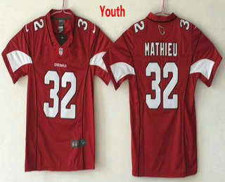 Youth Arizona Cardinals #32 Tyrann Mathieu Red 2017 Vapor Untouchable Stitched NFL Nike Limited Jersey