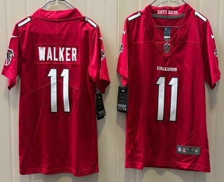 Youth Atlanta Falcons #11 Jalon Walker Limited Red Vapor Jersey