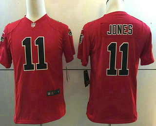 Youth Atlanta Falcons #11 Julio Jones Red 2016 Color Rush Stitched NFL Nike Limited Jersey