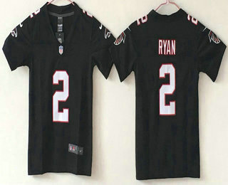 Youth Atlanta Falcons #2 Matt Ryan Black 2017 Vapor Untouchable Stitched NFL Nike Limited Jersey