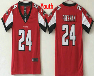 Youth Atlanta Falcons #24 Devonta Freeman Red 2017 Vapor Untouchable Stitched NFL Nike Limited Jersey