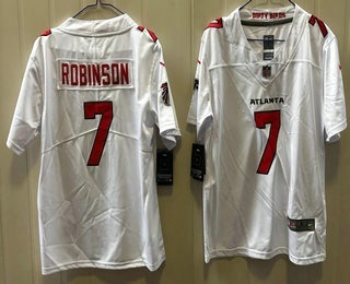 Youth Atlanta Falcons #7 Bijan Robinson Limited White Vapor Jersey