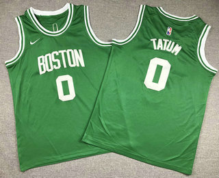 Youth Boston Celtics #0 Jayson Tatum Green 2021 Stitched Jersey