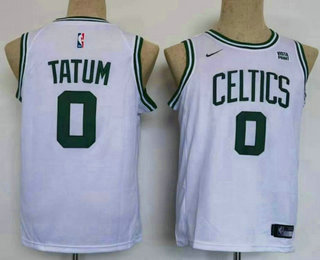 Youth Boston Celtics #0 Jayson Tatum White Icon Sponsor Swingman Jersey