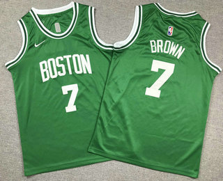 Youth Boston Celtics #7 Jaylen Brown Green Icon Swingman Jersey