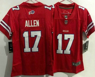 Youth Buffalo Bills #17 Josh Allen Limited Red Vapor Jersey