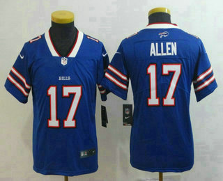 Youth Buffalo Bills #17 Josh Allen Royal Blue 2017 Vapor Untouchable Stitched NFL Nike Limited Jersey