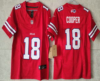 Youth Buffalo Bills #18 Amari Cooper Red FUSE Vapor Limited Stitched Jersey