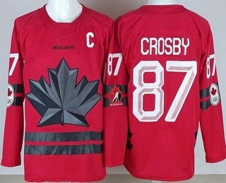 Youth Canada #87 Sidney Crosby Red 2026 Olympics Authentic Jersey