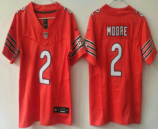 Youth Chicago Bears #2 DJ Moore Limited Orange FUSE Vapor Jersey