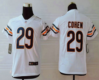 Youth Chicago Bears #29 Tarik Cohen White 2017 Vapor Untouchable Stitched NFL Nike Limited Jersey