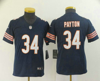 Youth Chicago Bears #34 Walter Payton Navy Blue 2017 Vapor Untouchable Stitched NFL Nike Limited Jersey