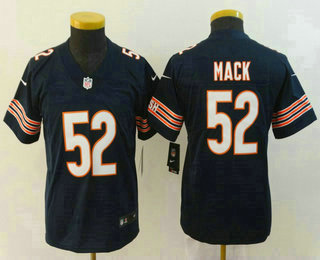 Youth Chicago Bears #52 Khalil Mack Navy Blue 2018 Vapor Untouchable Stitched NFL Nike Limited Jersey