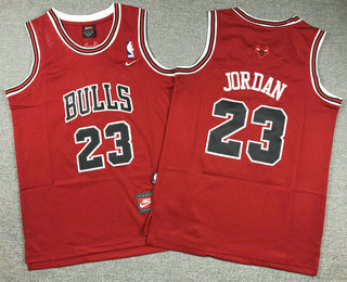 Youth Chicago Bulls #23 Michael Jordan Red Throwback Nike Jersey