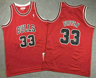 Youth Chicago Bulls #33 Scottie Pippen Red 1997 Throwback Swingman Jersey