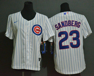 Youth Chicago Cubs #23 Ryne Sandberg White Stitched MLB Cool Base Nike Jersey