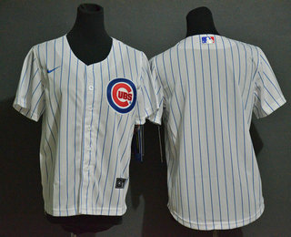 Youth Chicago Cubs Blank White Stitched MLB Cool Base Nike Jersey