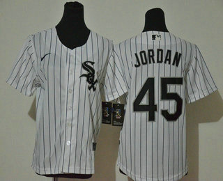 Youth Chicago White Sox #45 Michael Jordan White Stitched MLB Cool Base Nike Jersey