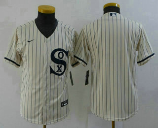 Youth Chicago White Sox Blank 2021 Cream Field of Dreams Cool Base Stitched Nike Jersey