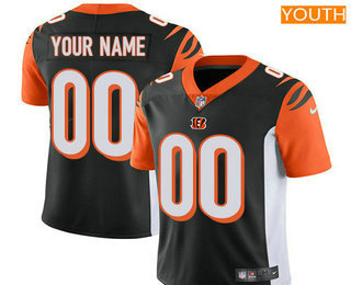 Youth Cincinnati Bengals Custom Vapor Untouchable Black Team Color NFL Nike Limited Jersey