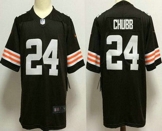 Youth Cleveland Browns #24 Nick Chubb Limited Brown Vapor Jersey