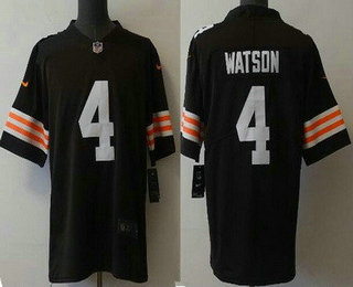 Youth Cleveland Browns #4 Deshaun Watson Limited Brown Vapor Jersey