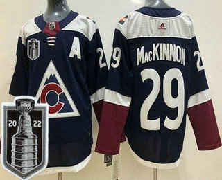 Youth Colorado Avalanche #29 Nathan MacKinnon Navy Alternate 2022 Stanley Cup Stitched Jersey